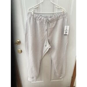 Nine West Active Women's Jogger Pants Gray Textured Lounge Size 1X NWT